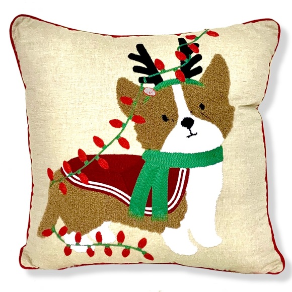 Envogue Bedding Large 2in Holiday Pillow Christmas Lights